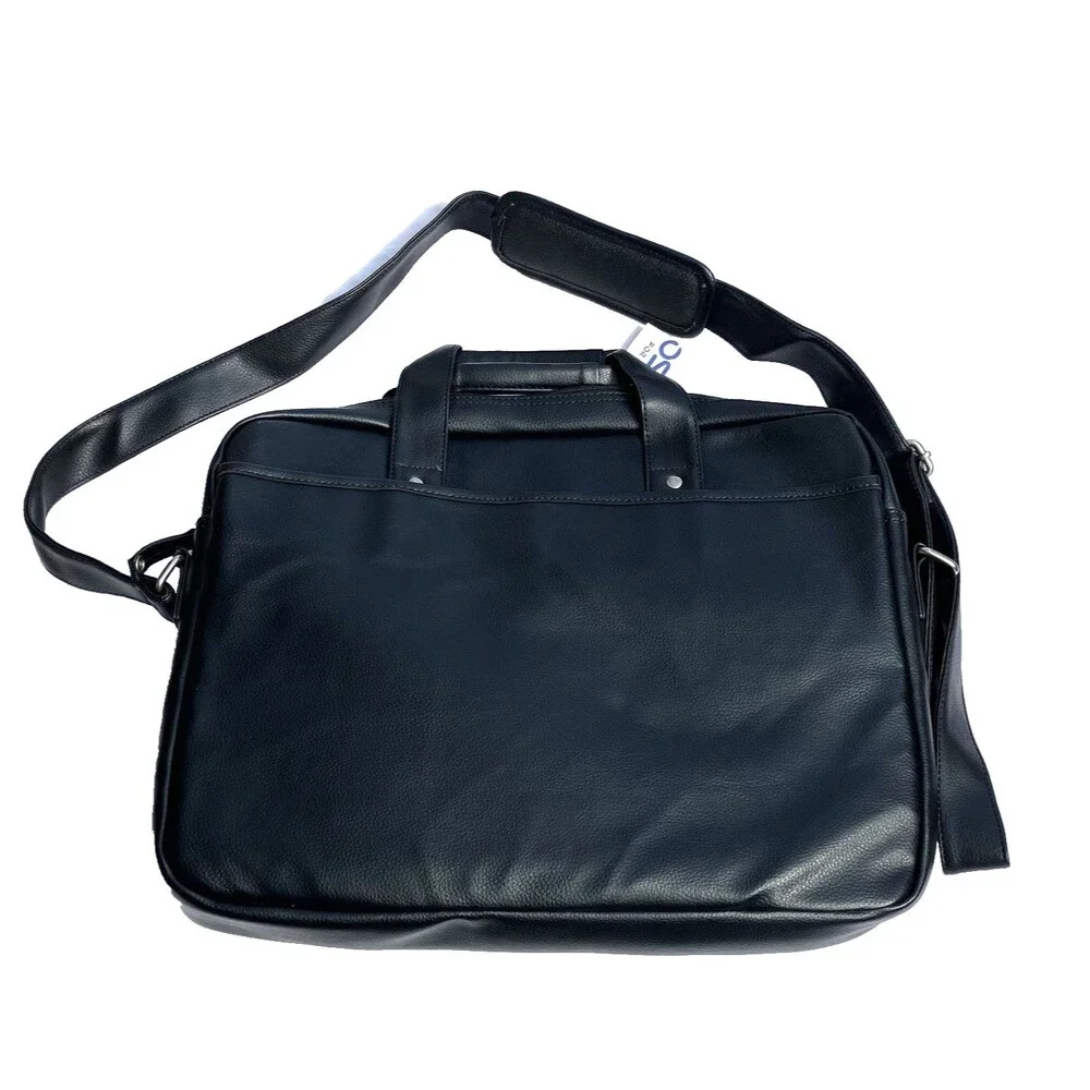 Kenneth Cole Reaction NEW Briefcase Laptop Messenger Bag 532295X Pebbled Black